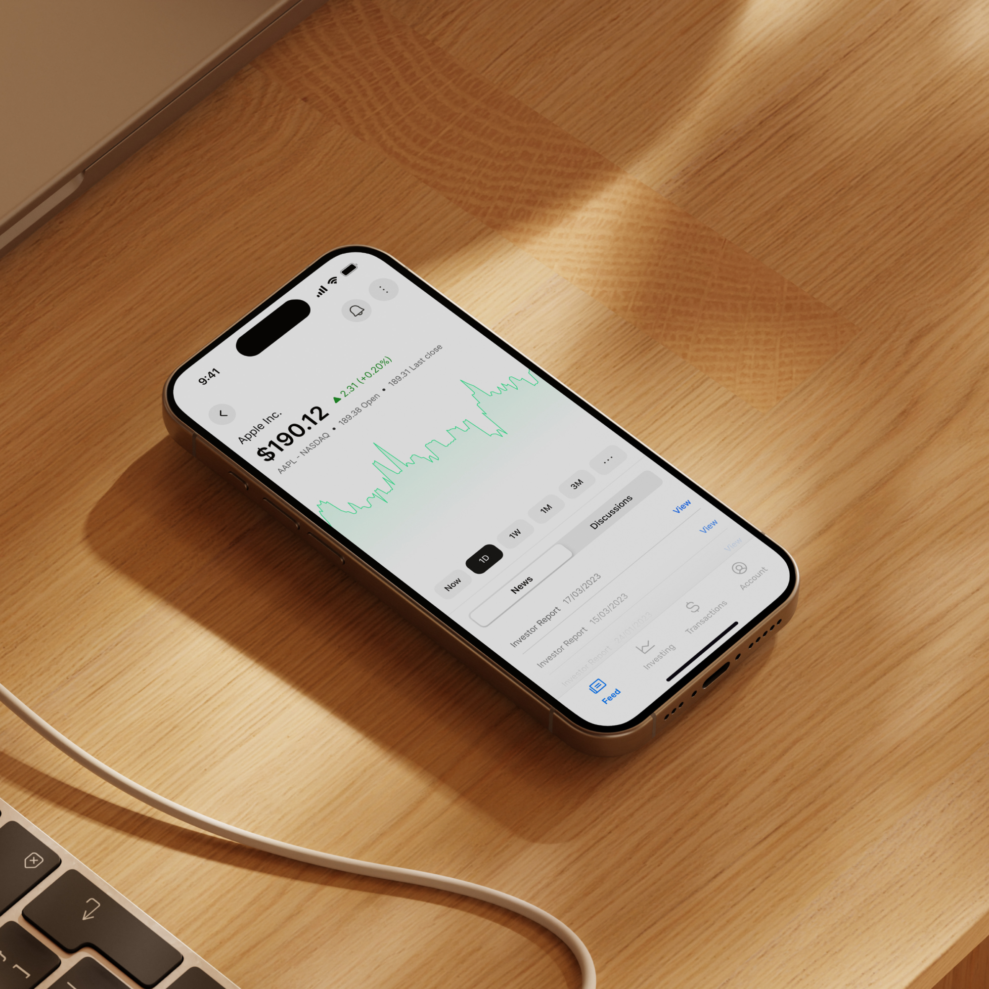 Stock mobile UI concept